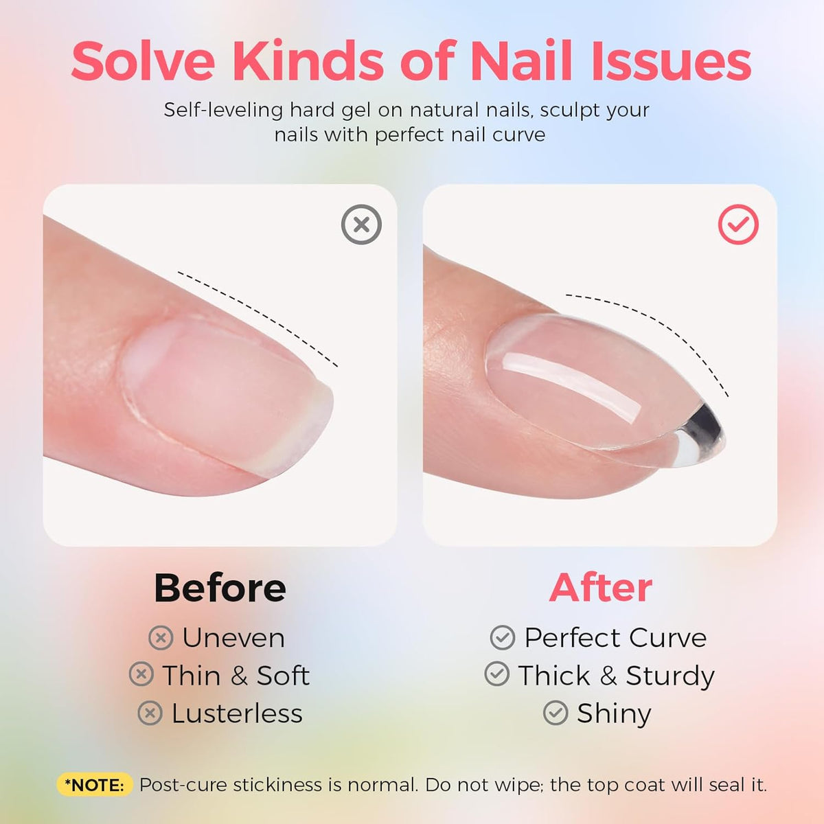 Builder Gel for Nails, 60g Clear Hard Gel for Nail Extension with 10 Nail Forms, Strengthener &