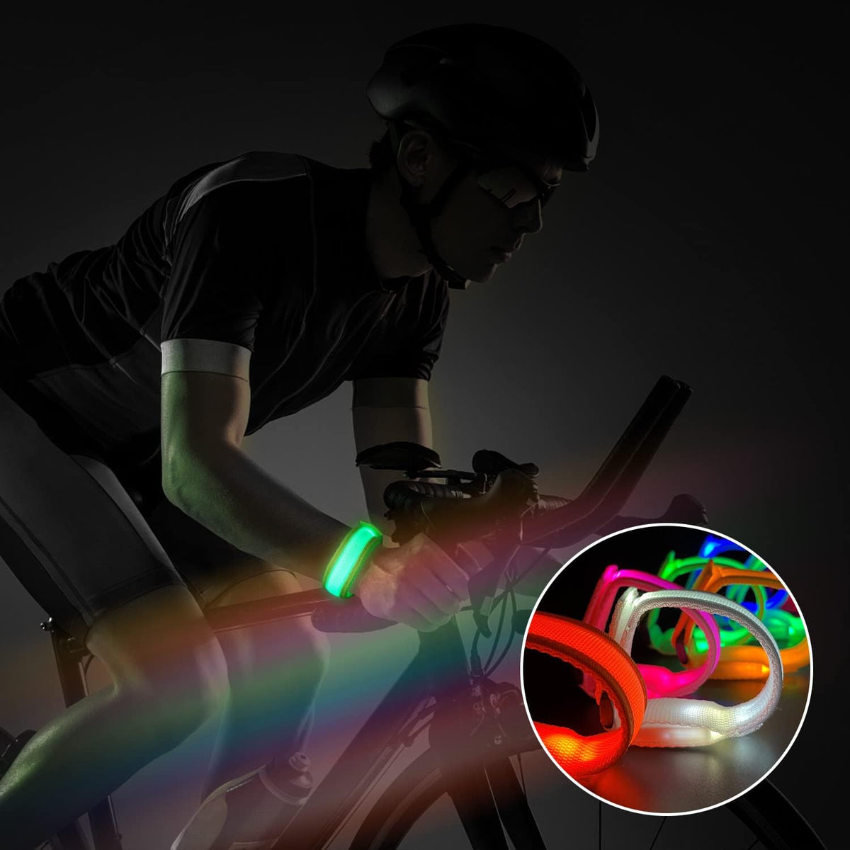 M.best 32pcs LED Light Up Bracelets Glow Flashing Wristbands Glow in The Dark Party Supplies for