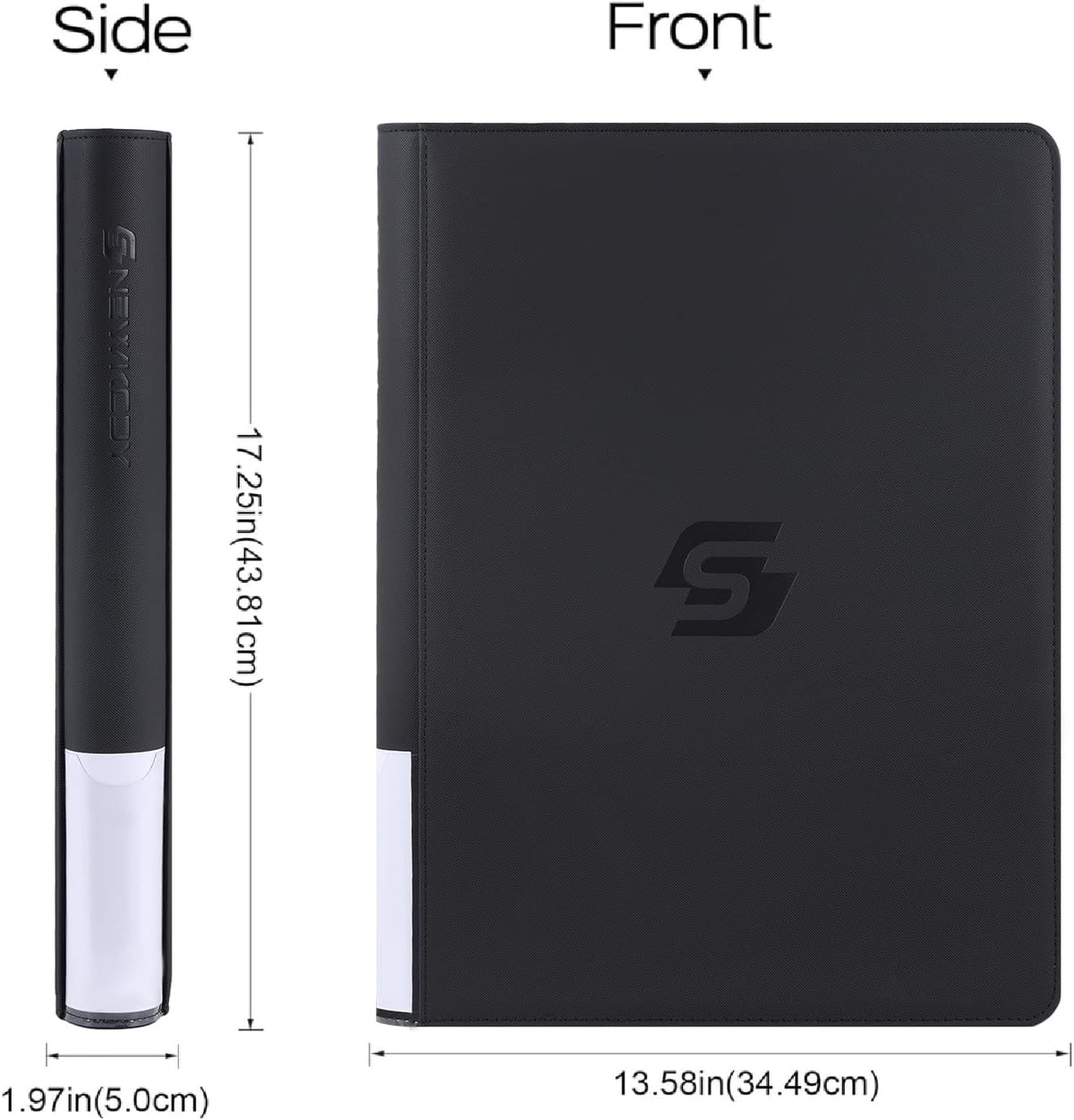 Snekdy premium 1024-pocket trading card binder, 16-pocket cards album, waterproof PU-leather Cover
