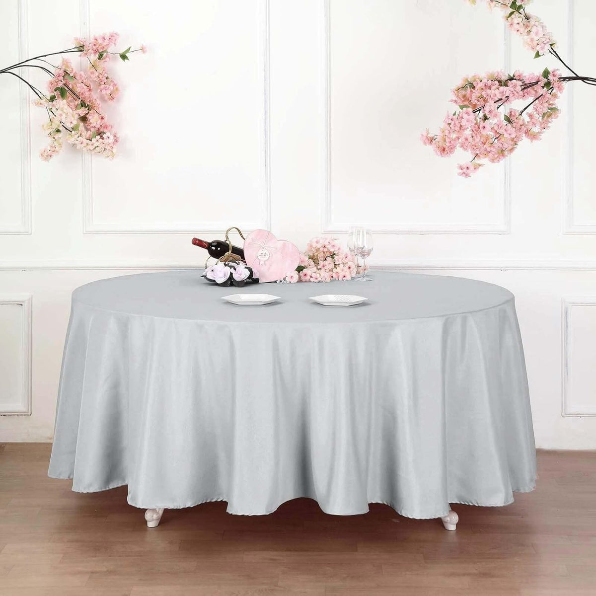 Efavormart Round Tablecloth, 132 Inch Stain & Wrinkle Resistant Washable Table Cloth, Decorative