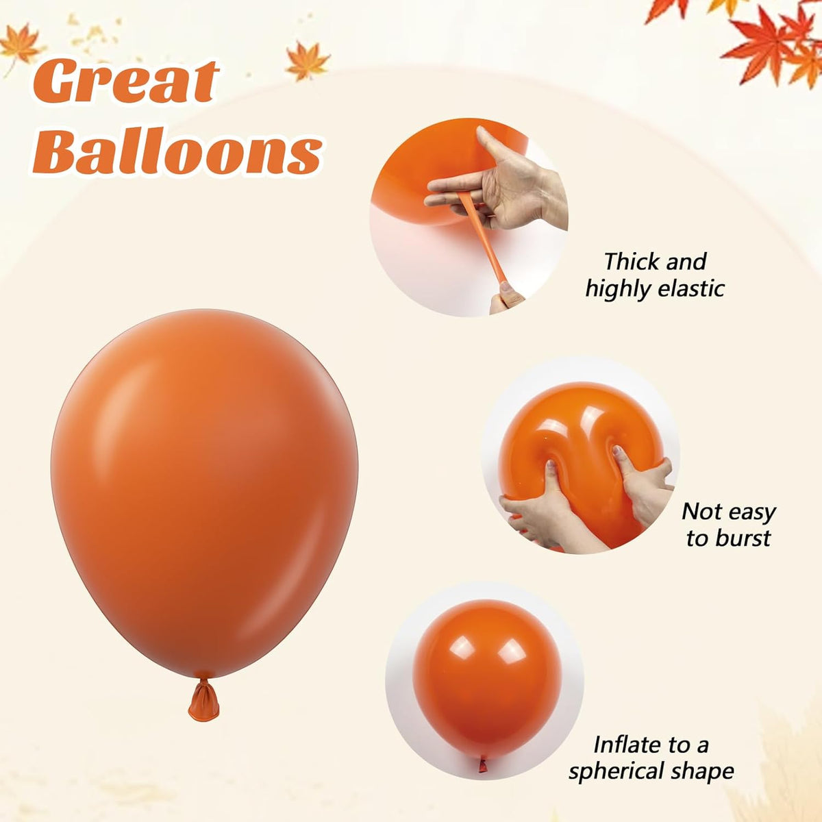 60pcs Fall Balloons, Thanksgiving Balloons 12inch with Burgundy Brown Sage Green Burnt Orange