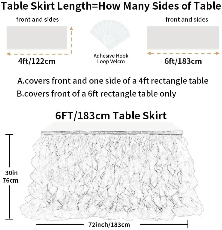Luxury Organza Mesh Table Skirt Draping Floating Romance - Perfect for Bridal Showers, Birthday