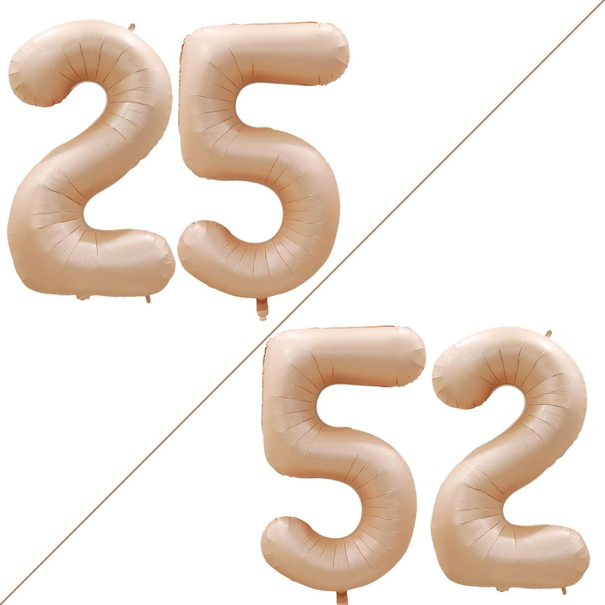 GOER Number 25 Balloons for 25th Birthday Party Decorations,42 Inch Jumbo Foil Helium 52 Balloons
