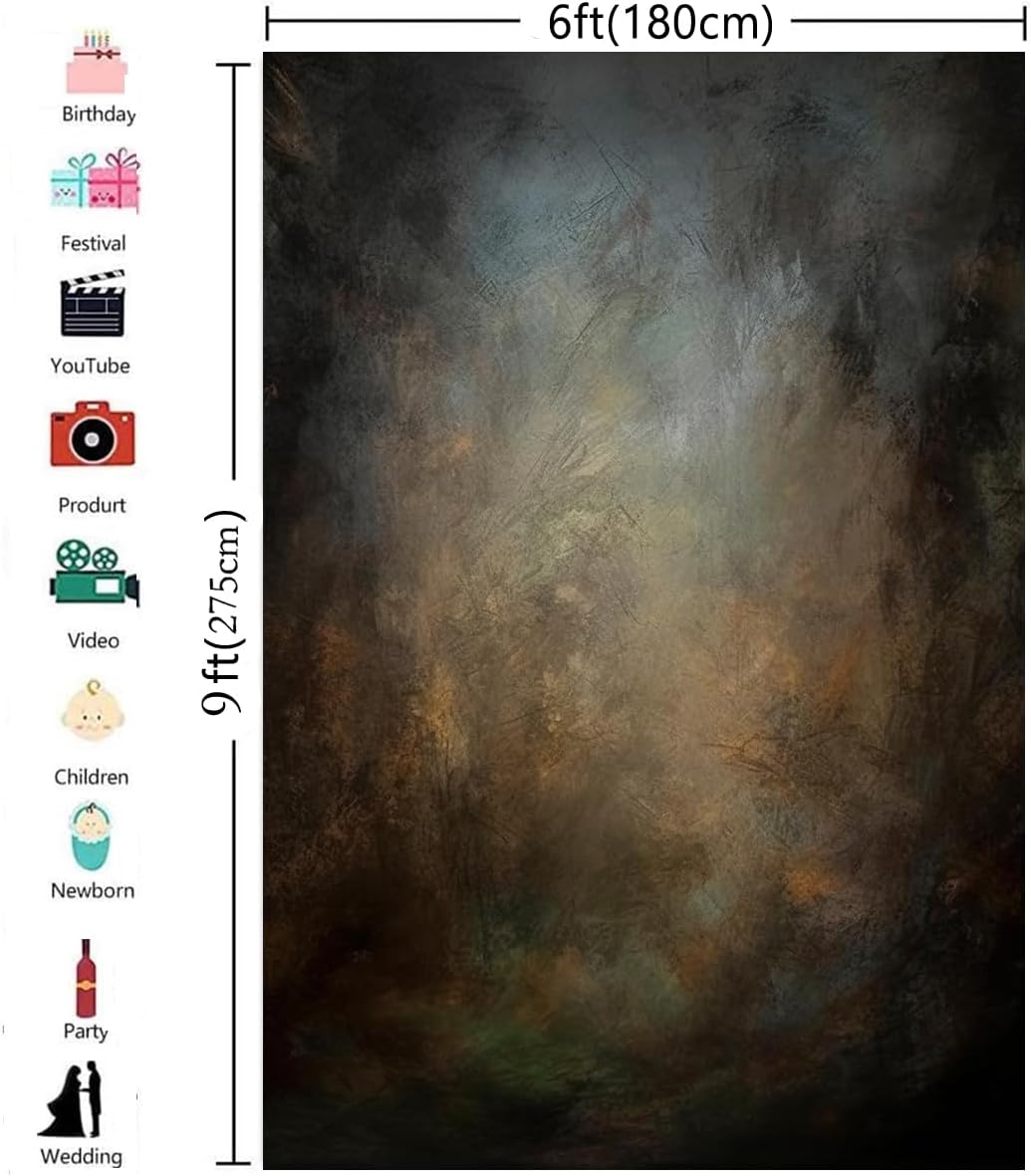 6x9ft Old Master Mottled Portrait Photography Backdrops Abstract Rust Spots Backdrop Background for