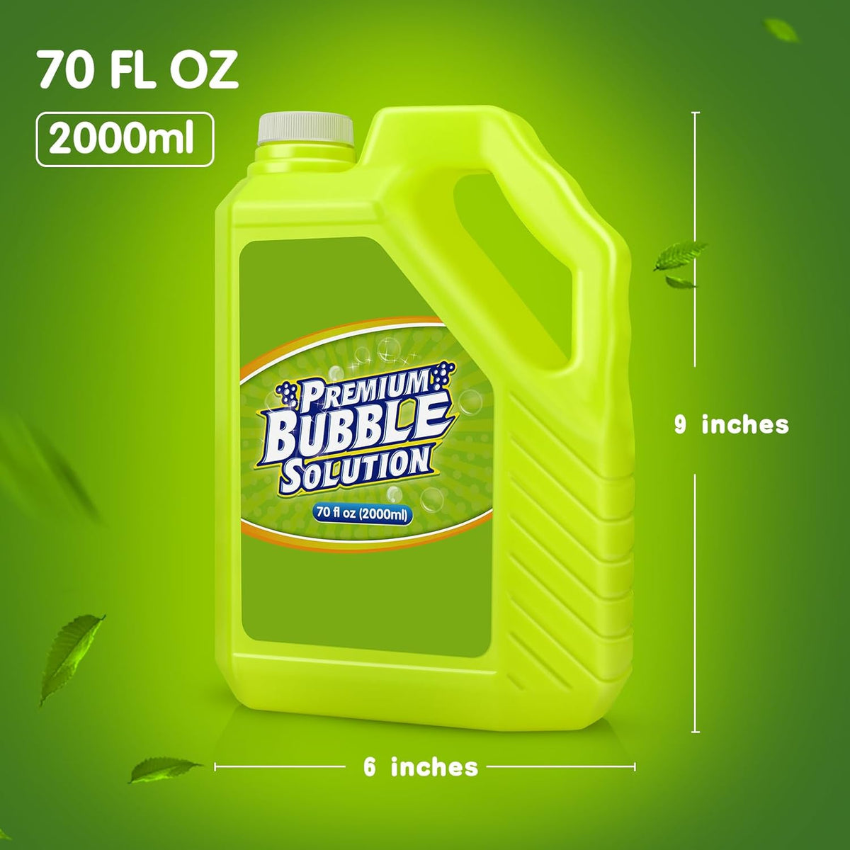 Bubble Solution Refill - 70 Ounce Premium Bubble Liquid Refills for Bubble Machine, Wand, Gun