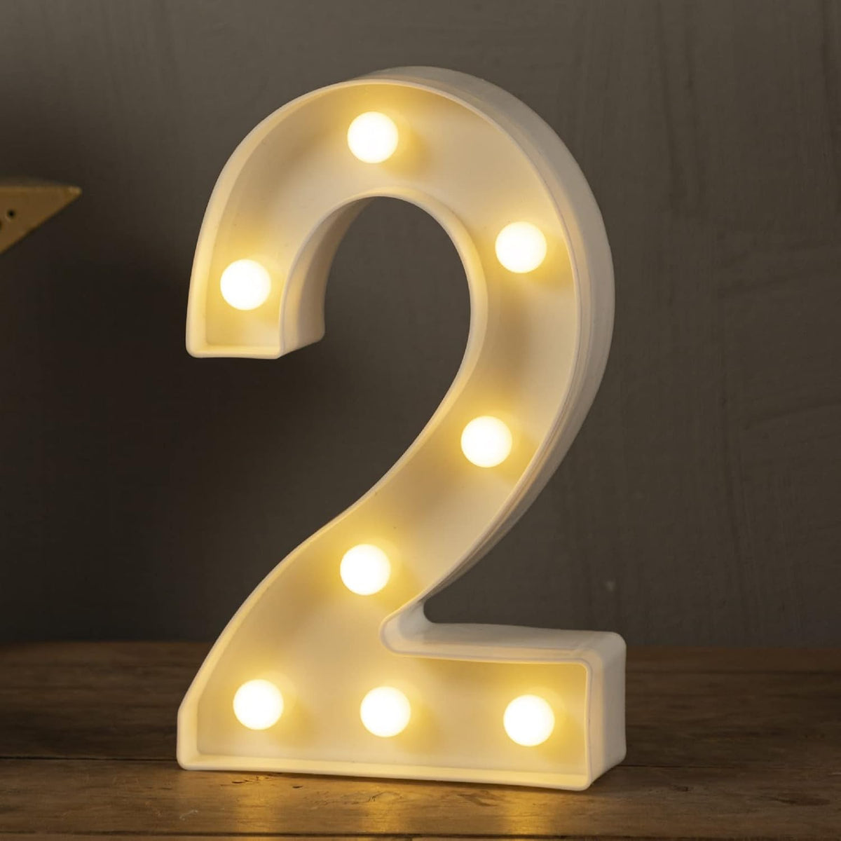 HXWEIYE Light Up Numbers-2, LED Marquee Number Lights Sign 26 Alphabet and 10 Number Big Light Led