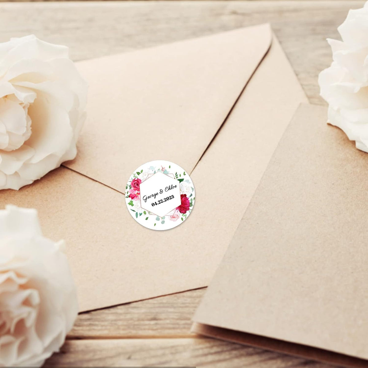 50 Pack Custom Stickers Personalized Labels for Business Logo Customized Vinyl Wedding Favors