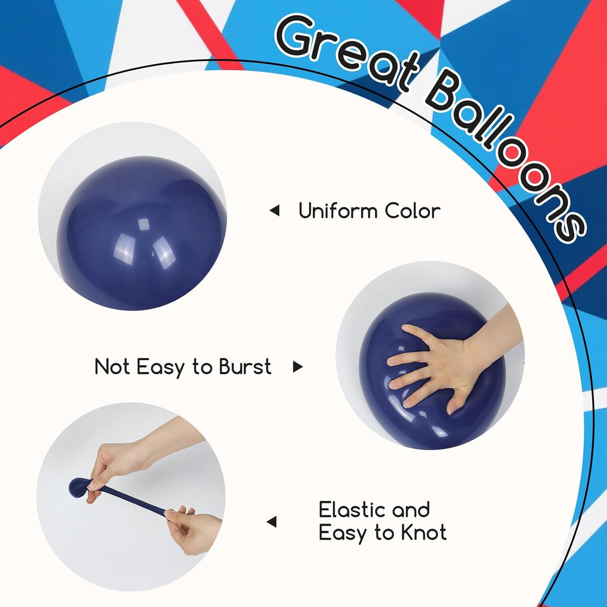 60pcs Red and Blue Balloons 12inch with Navy Slate Dusty Blue Red Balloons for Baby Shower Birthday