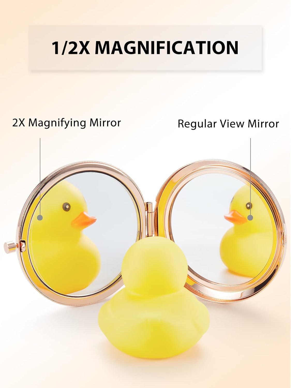 Compact Mirror for Purse, Set of 100 Double-Sided 1X/2X Magnifying Metal Pocket Makeup