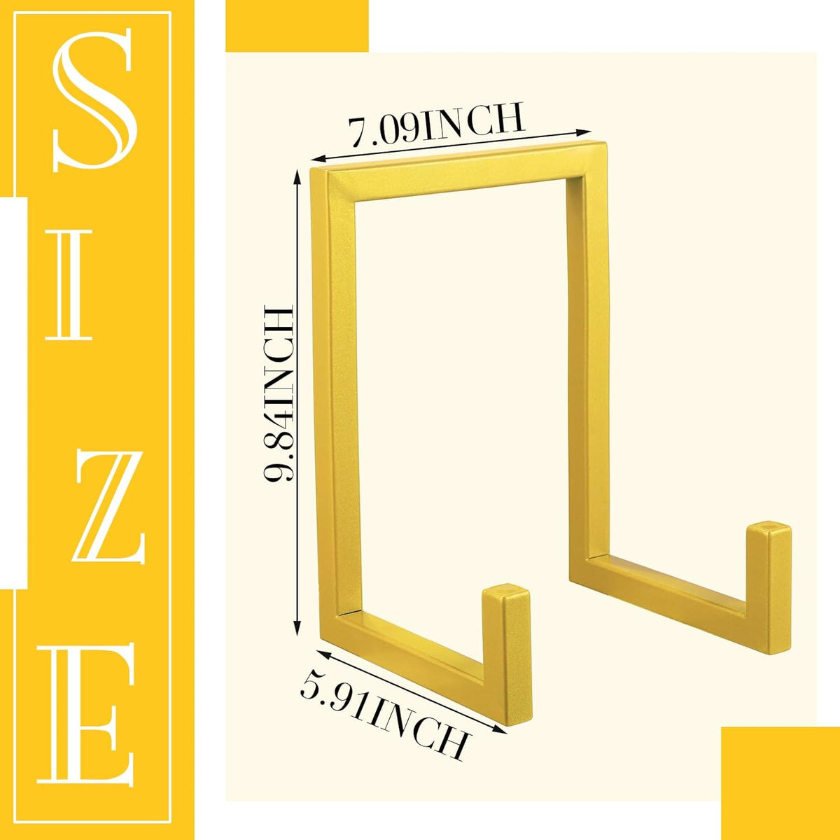 Sweetude 2 Pcs Large Plate Stands for Display Metal Frame Plate Holder Display Stand Decorative