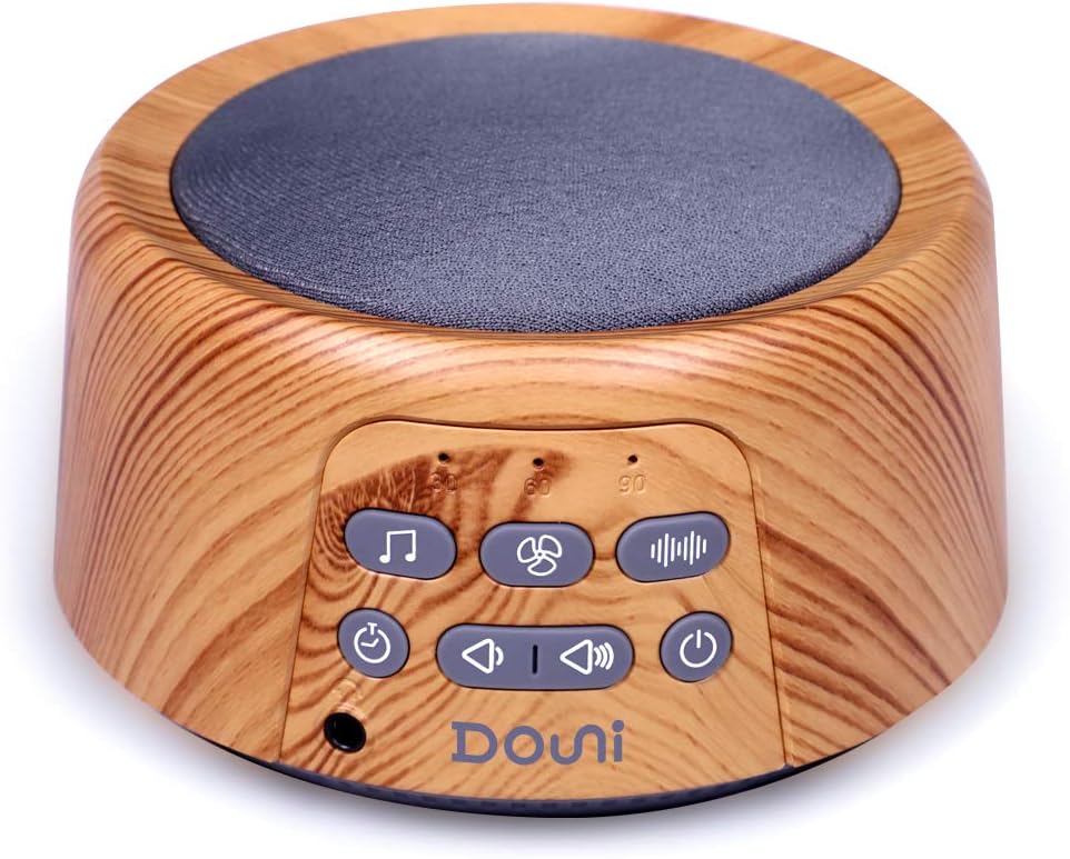 Douni Sleep Sound Machine - White Noise Machine with 24 Non-Looping Soothing Sounds for Sleeping &