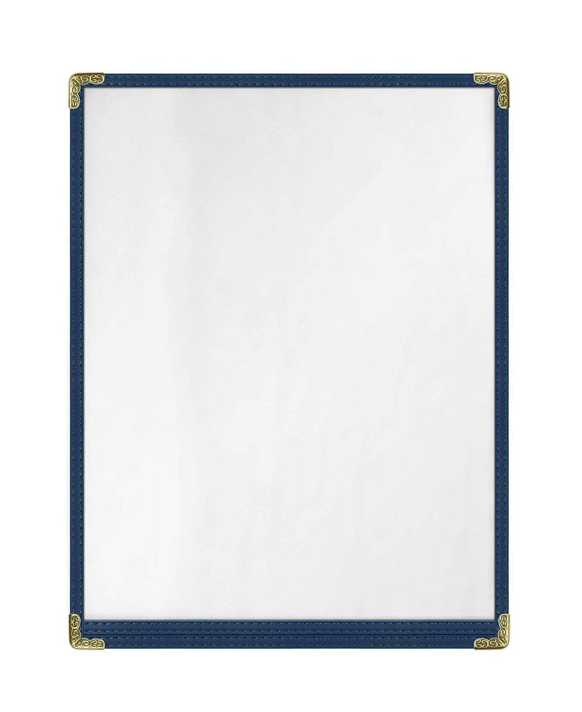 Goodsmart Restaurant Menu Covers – 25 Pack Blue 2-View, Top-Loading Menu Holders, Vinyl & Plastic