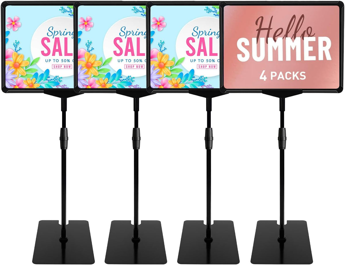 Sign Holder Stand 8.5 x 11,Sign Stand for Display,Adjustable Sign Holders For Table Top,Suitable