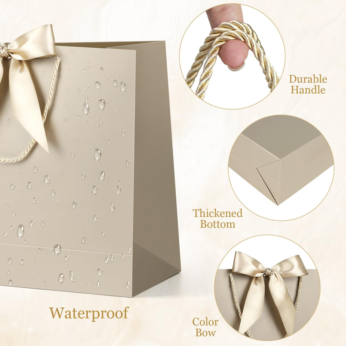 JMANNI Gift Bags with Handles, 13" Medium Gift Bags with Tissue Paper