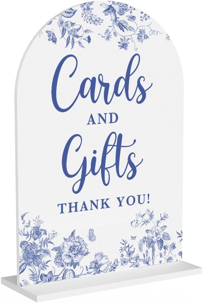 Acrylic Wedding Signs, Dusty Blue Wedding Decor, Blue Weddings Decor, Cards and Gifts Signs for
