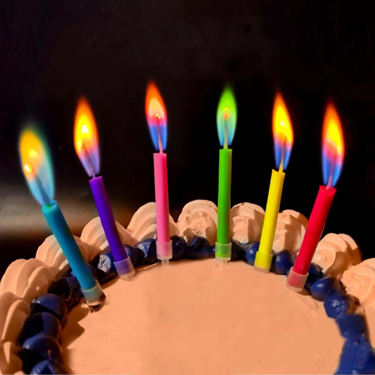 Colorflame Multicolor Birthday Cake Candles Happy Birthday Candles Colorful Candles Holders Party