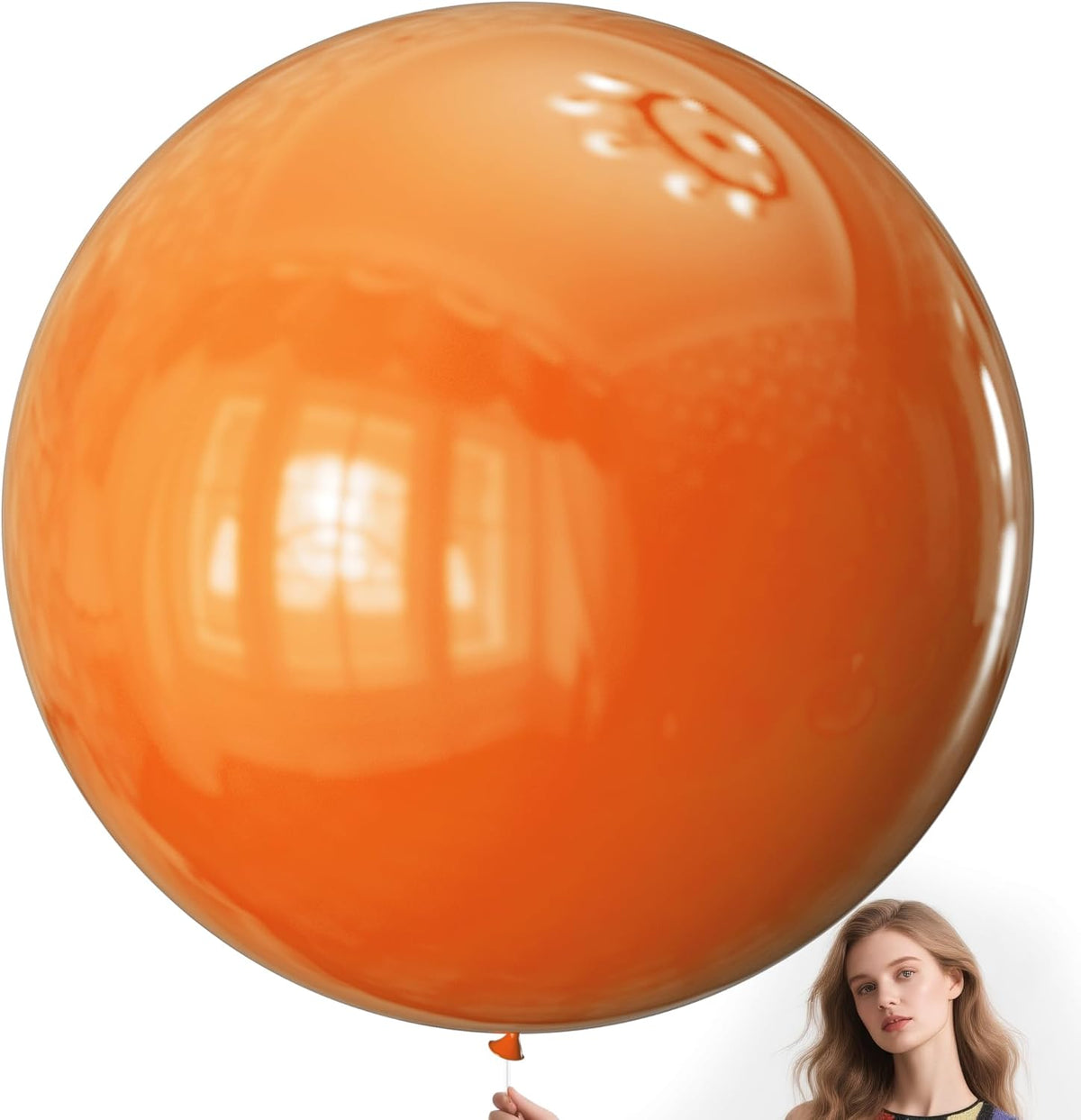 KAWKALSH Orange Balloons 9pcs, 36 Inch Large Orange Balloons for Balloon Garland Arch as Birthday