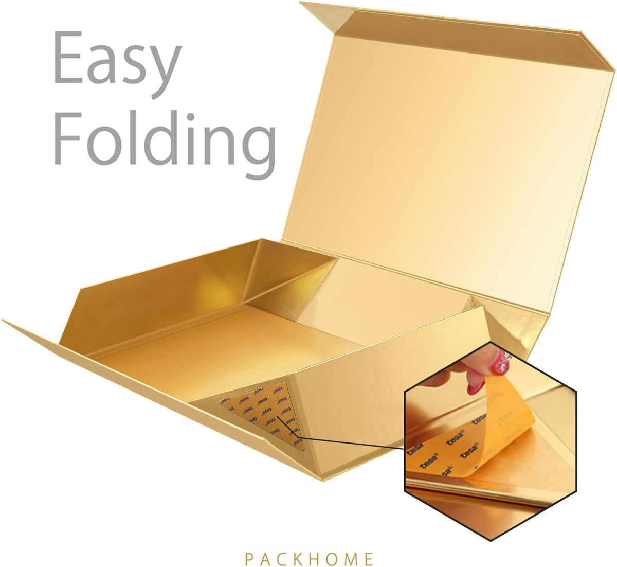 PACKHOME Extra Large Gift Box 17.5x11.3x4.3 Inches, Sturdy Shirt Box with Magnetic Lid for Clothes