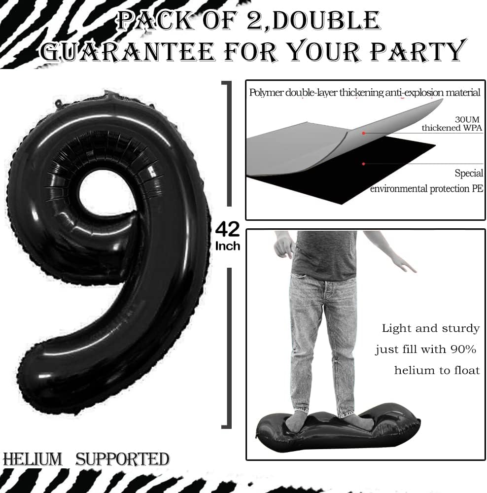 GOER Number 19 Balloons for 19th Birthday Sweet 19 Party Decorations,42 Inch Jumbo Foil Helium 91