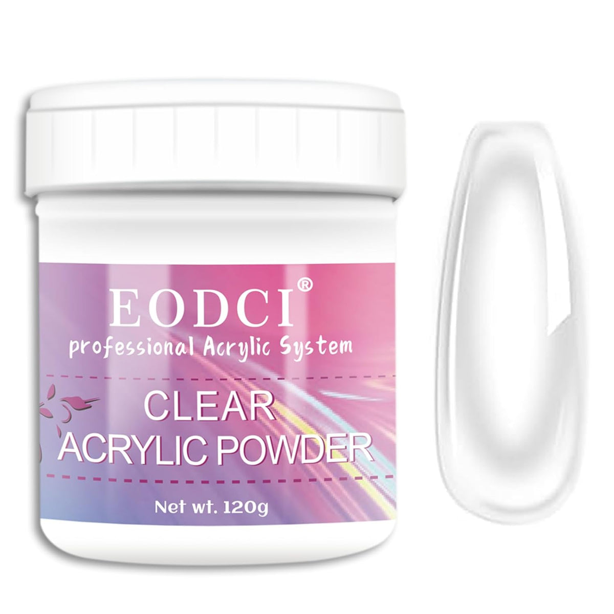 Clear Acrylic Nail Powder Professional 120g Acrylic Nail Powder Polymer for 3D French Nail Manicure