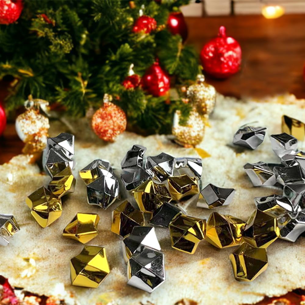 HappyFiller Fall Christmas Decoration Fake Gold Nuggets Faux Ice Rocks Cubes Acrylic Gems Pirate