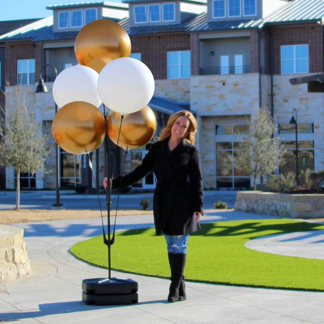 Weatherproof Reusable Balloon Cluster Kit – 5 Outdoor Balloons with Stand | Durable
