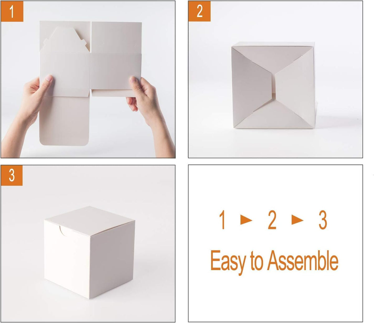 GEFTOL Gift Box 10 Pack 6 x 6 x 4 inches Fold Box Paper Gift Box Bridesmaids Proposal Box for