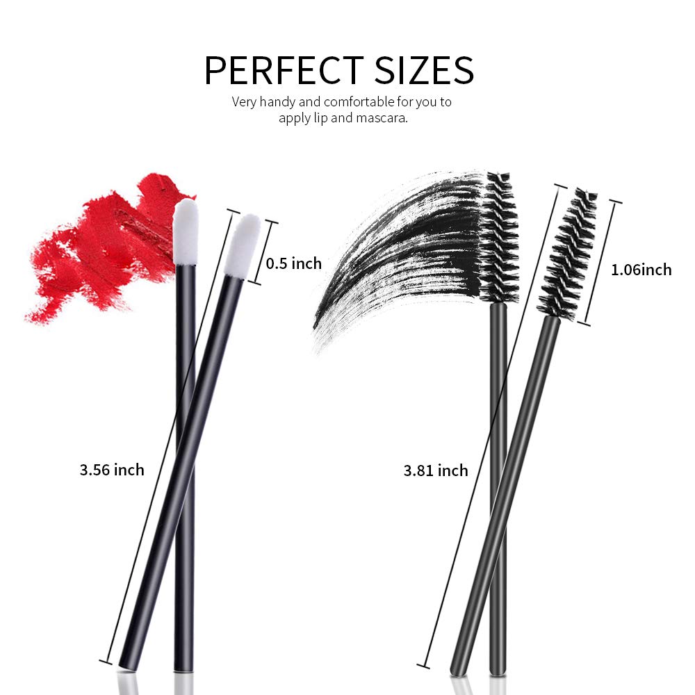 Teenitor Mascara Wands, Disposable Mascara Wand 200pcs, Lip Applicators Disposable Mascara Makeup