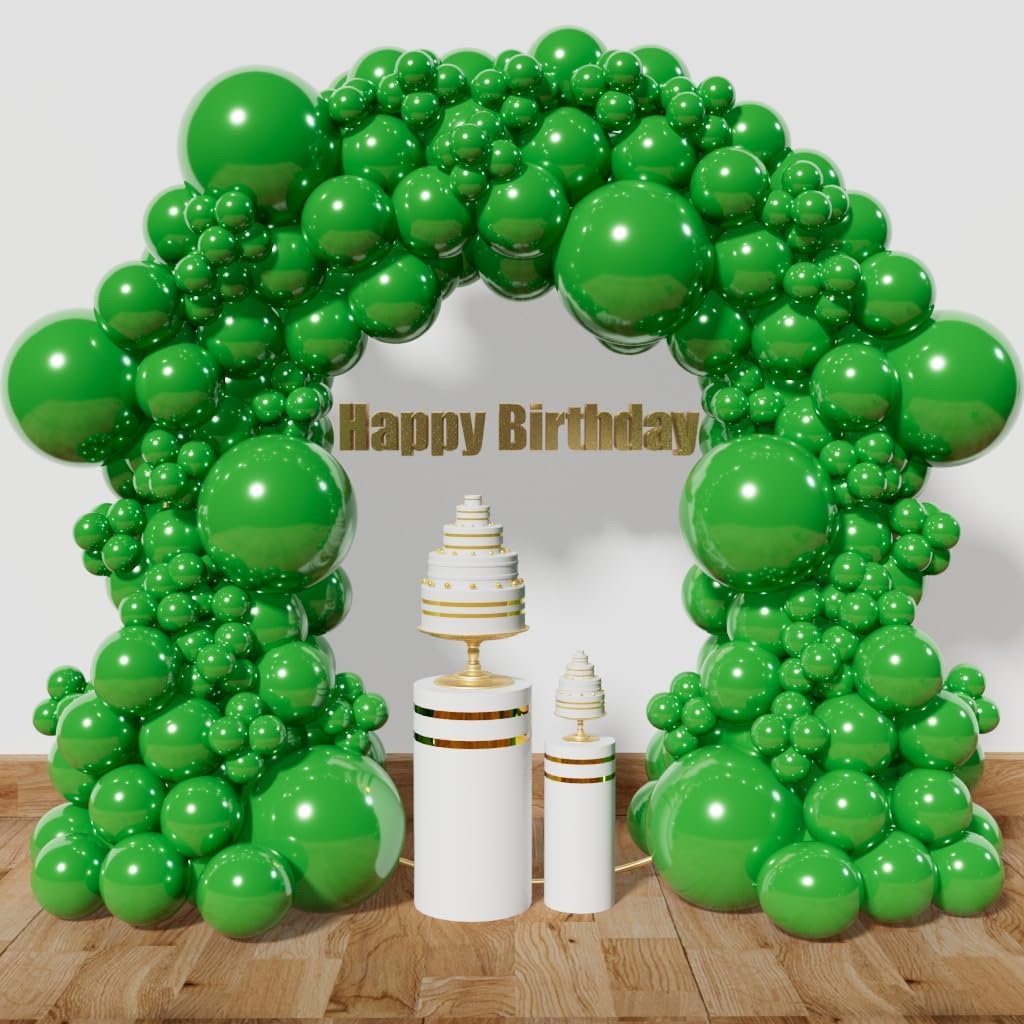 KAWKALSH Green Balloon Arch Kit 111Pcs 18 12 5 Inch Latex Party Balloons Garland for Birthday Baby