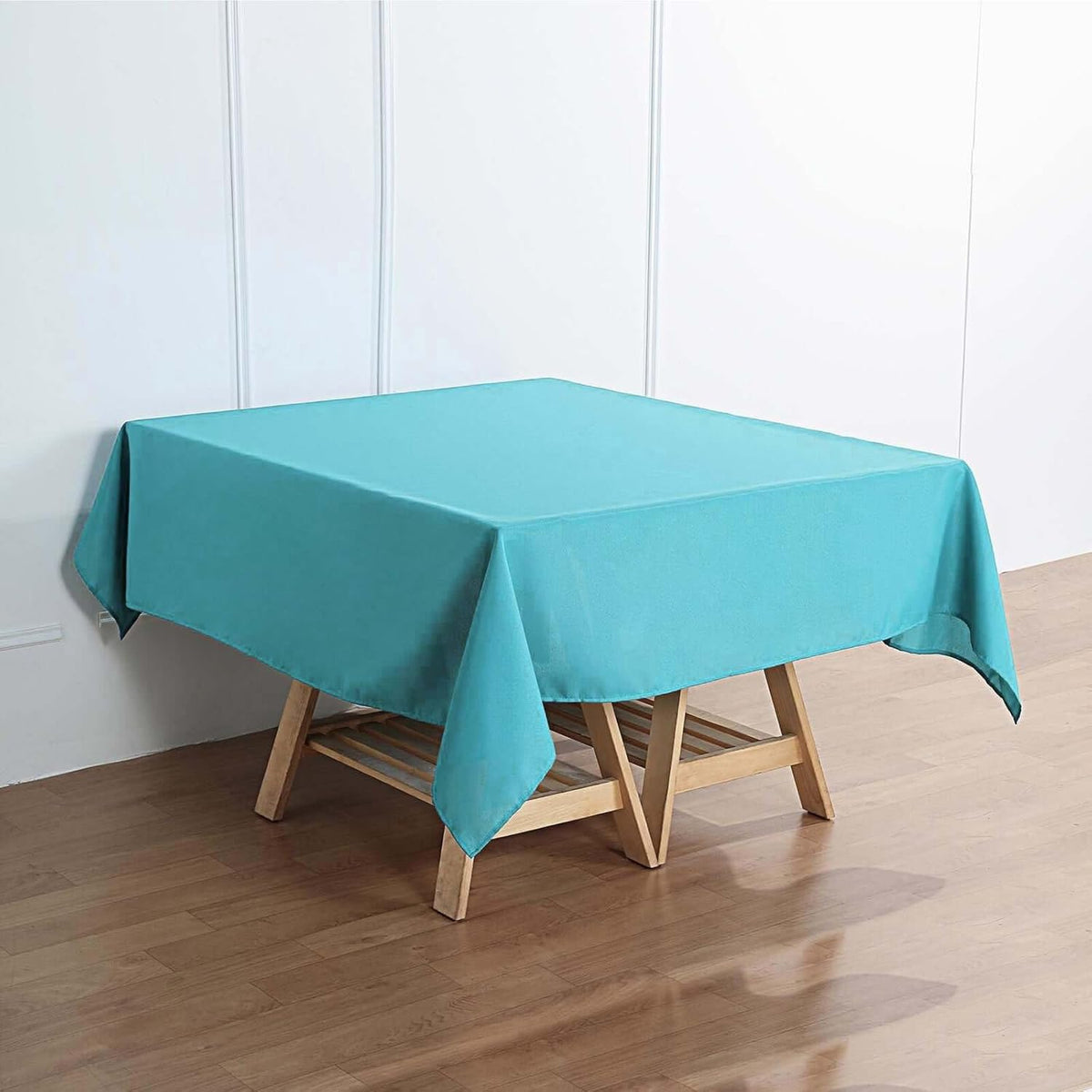 Efavormart 70" Square Linens Turquoise Wholesale Linens Polyester Square Linen Tablecloth for