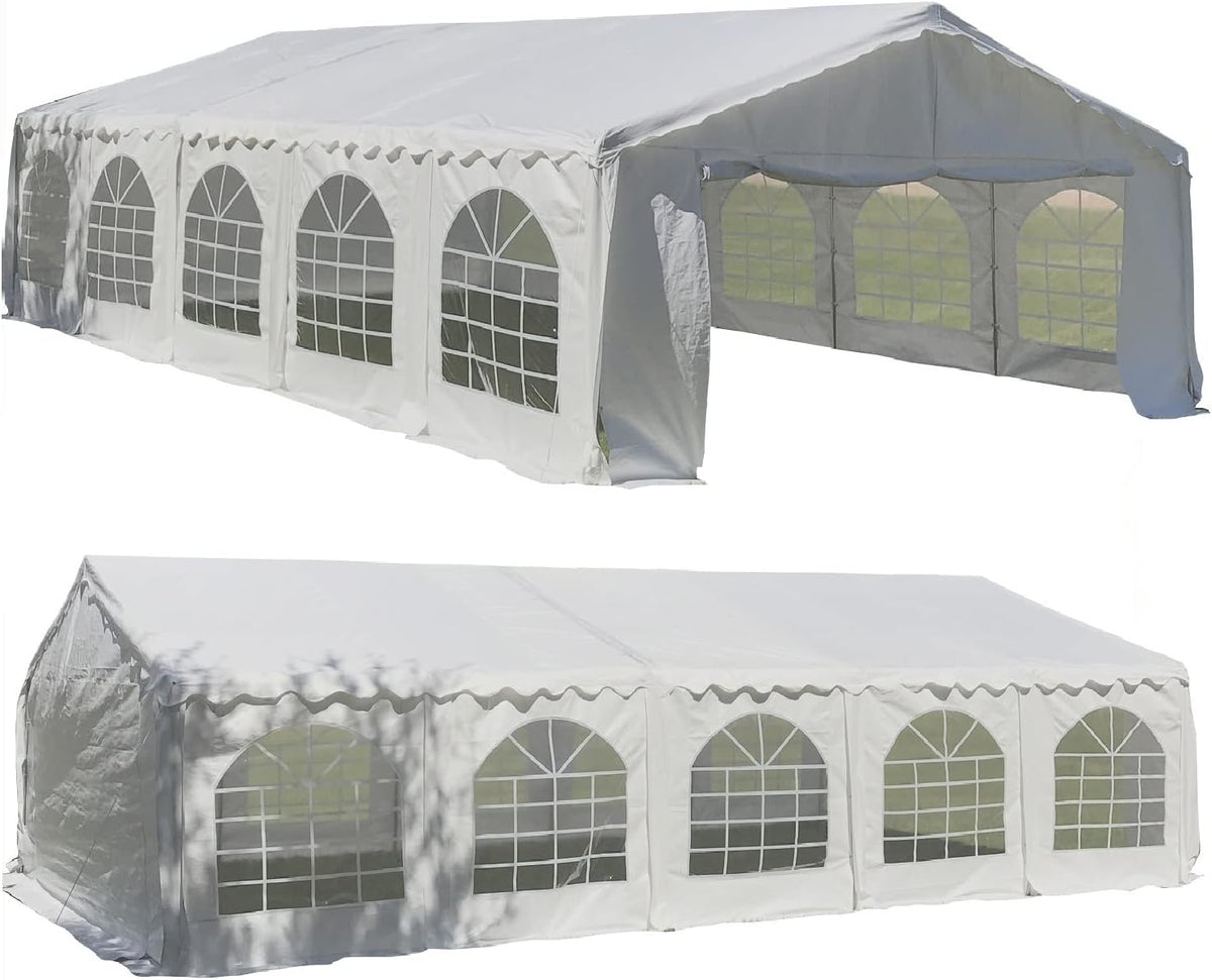 DELTA 32'x20' Budget PE Party Tent + (3) Long Storage Bags,Tents for Parties, Large Canopy Carpas