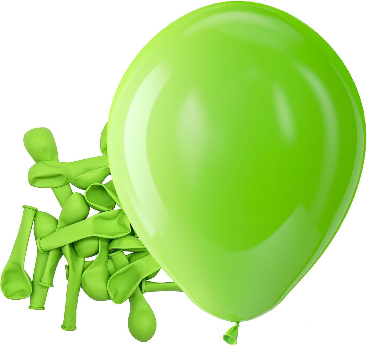 Bezente Lime Green Latex Party Balloons - 150 Pack 5 inch Matte Green Balloons Small Light Green