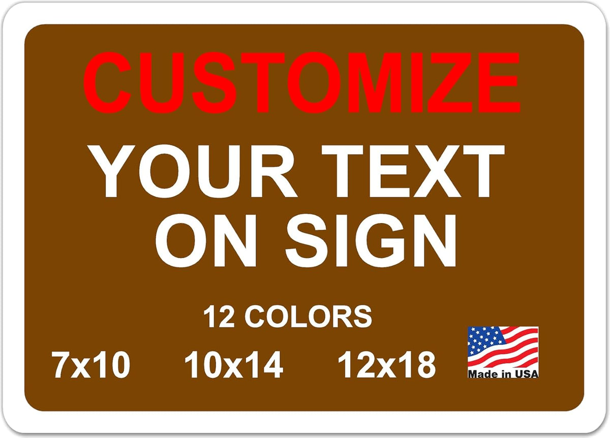 Custom Signs Outdoor Metal for Home Office Business, Personalized, Door, Porch, Delivery, Man Cave