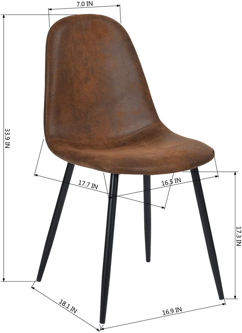Homy Casa Dining Chairs Set of 4, Modern Mid-Century Style Dining Room Side Chairs Accent Chairs