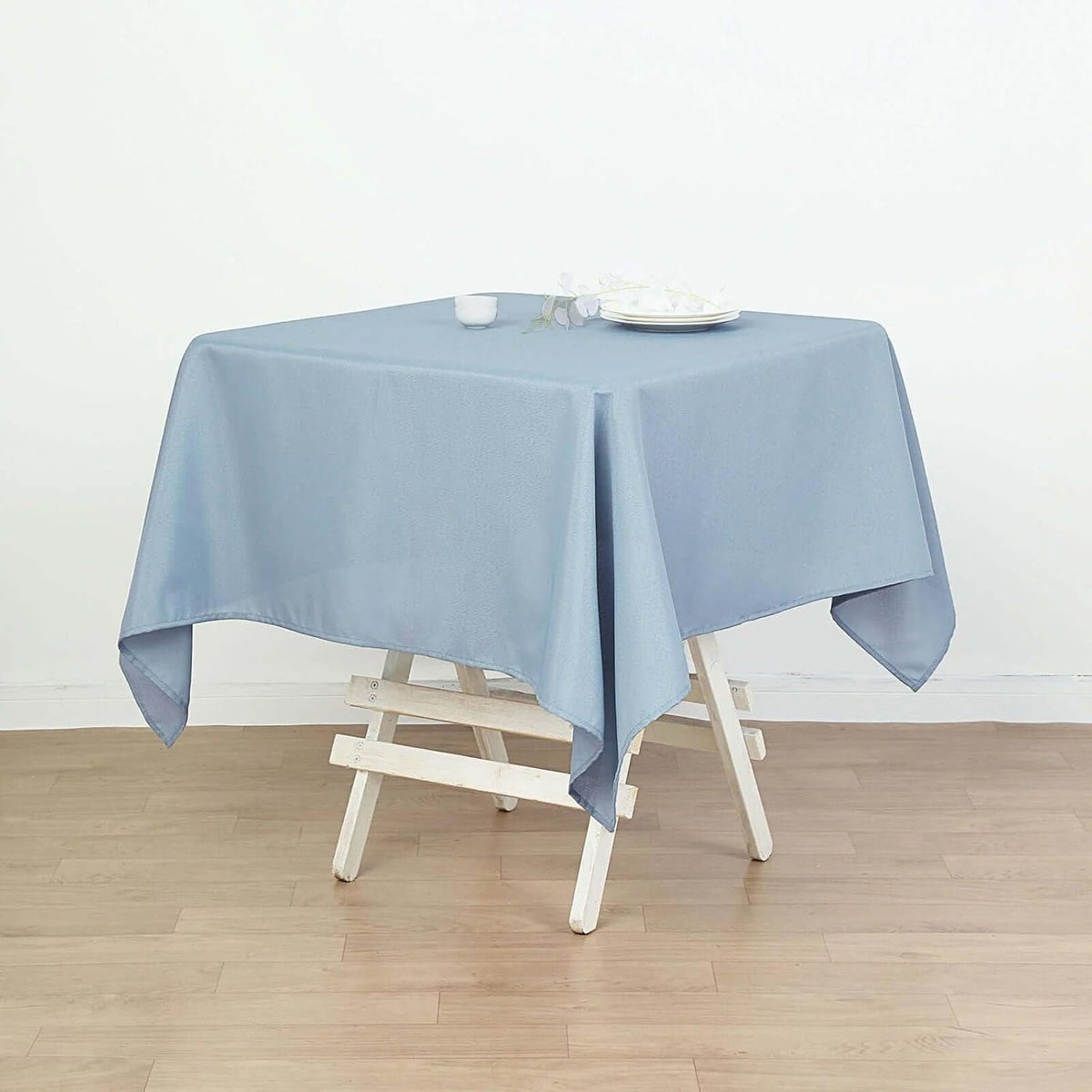 Efavormart 70" Square Linens Dusty Blue Wholesale Linens Polyester Square Linen Tablecloth for