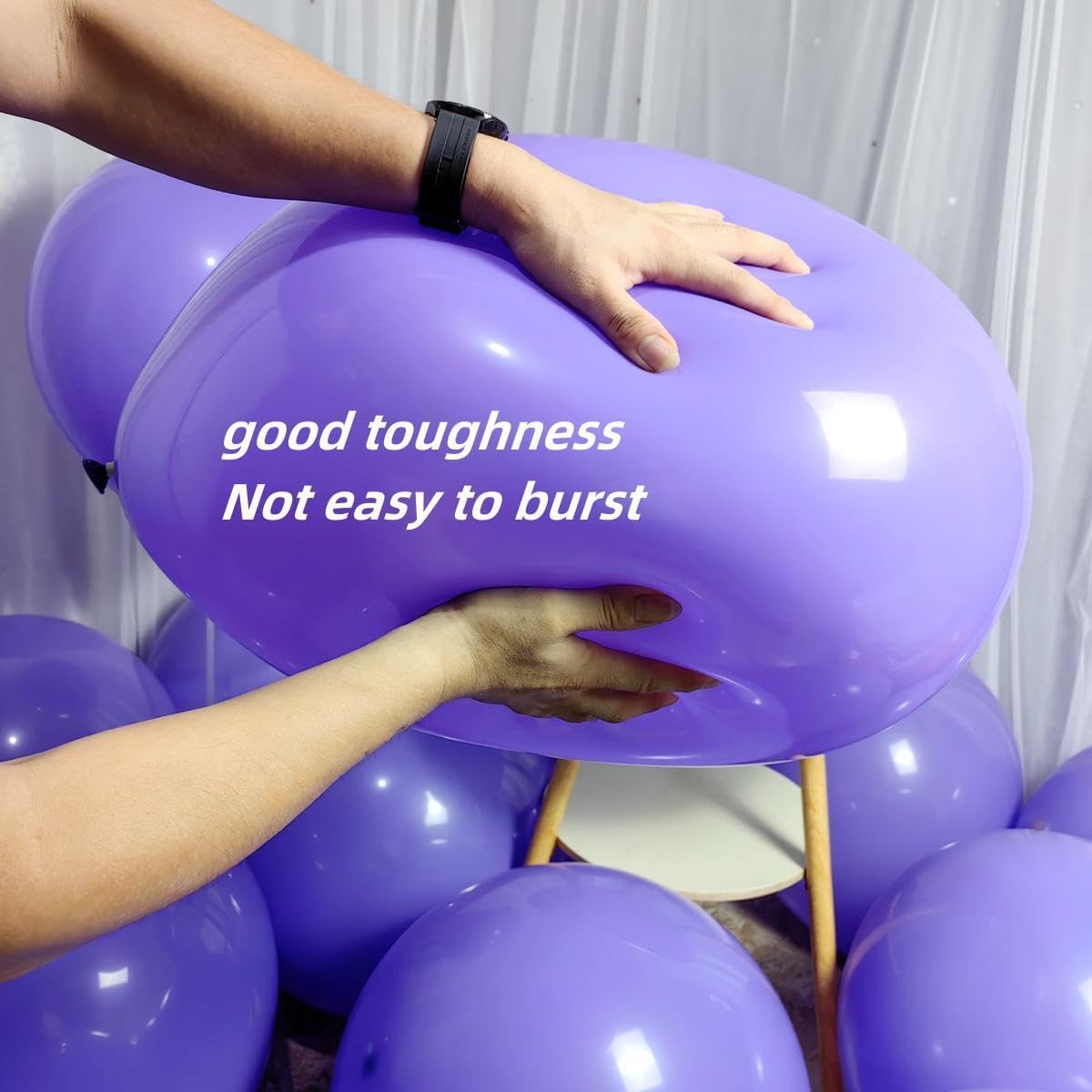 90 Pack Purple Balloons 18 inch Purple Latex Big Balloons for Party Decorations and Events
