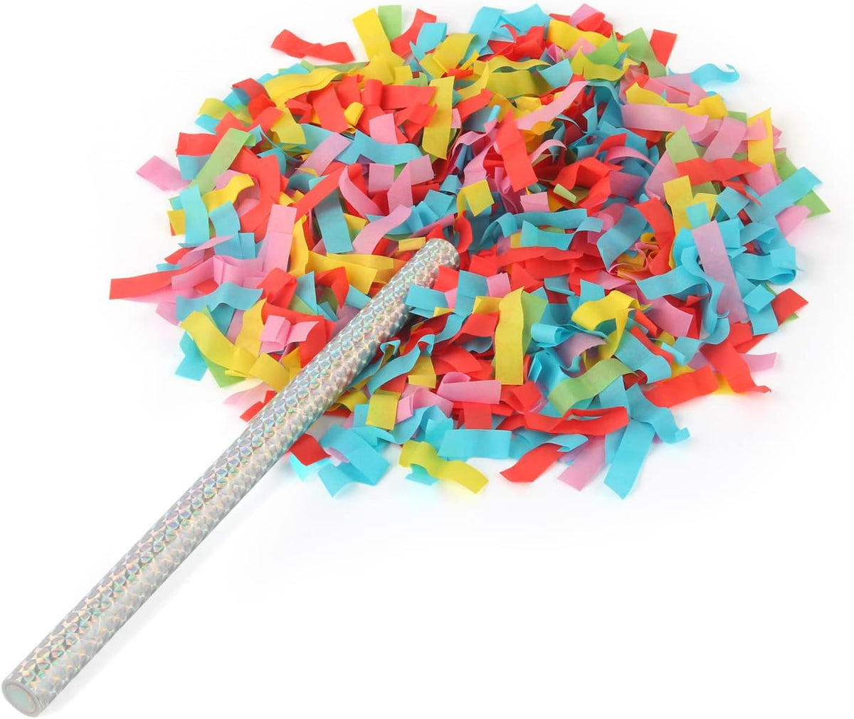 BATTIFE 40Pack Confetti Wands, Colorful Confetti Shoot Poppers, Tissue Paper Flick Flutter Sticks