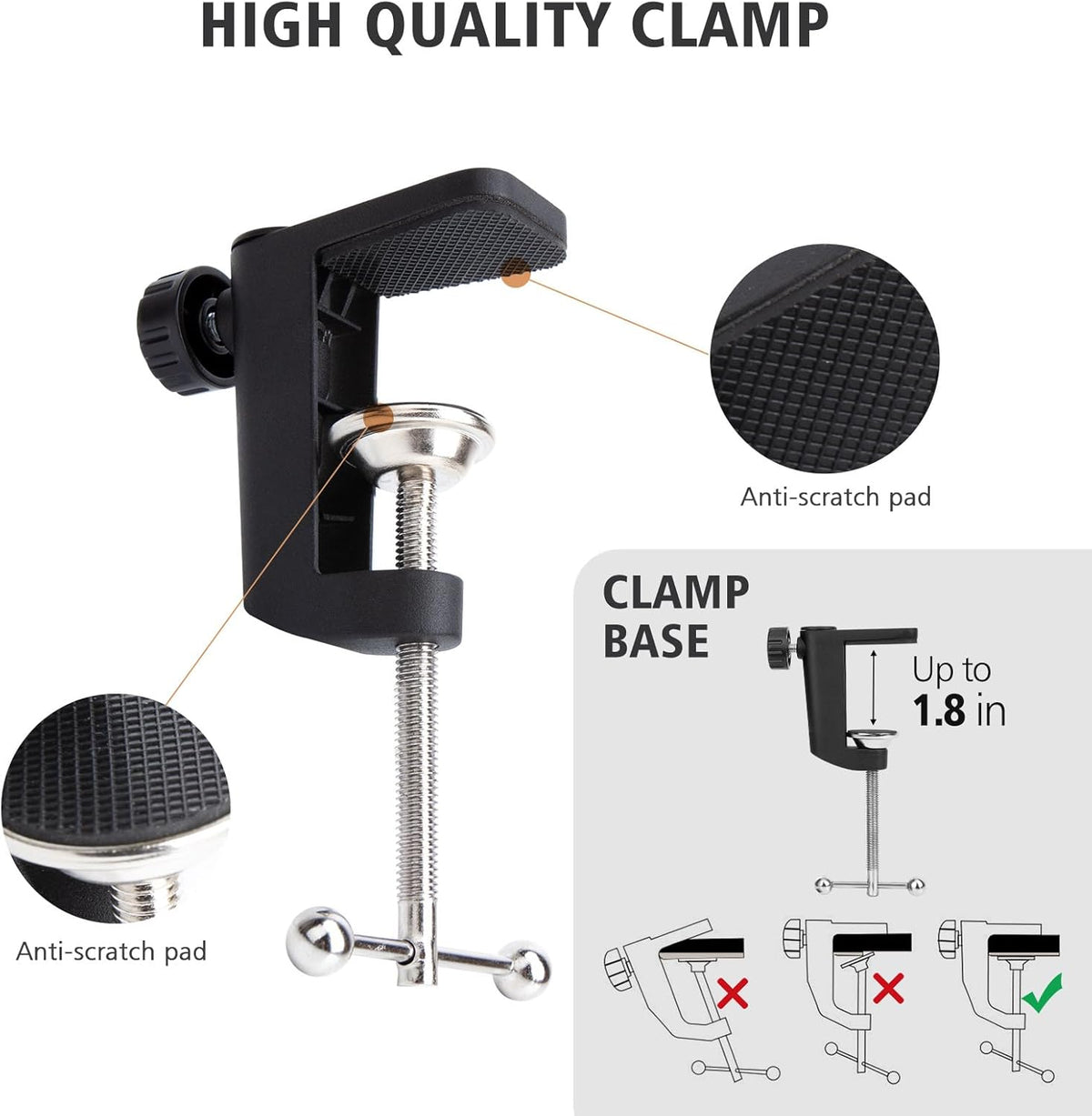 SUNMON HyperX QuadCast Boom Arm - Upgraded Red Boom Arm with Windscreen, Sound Insulation and Noise