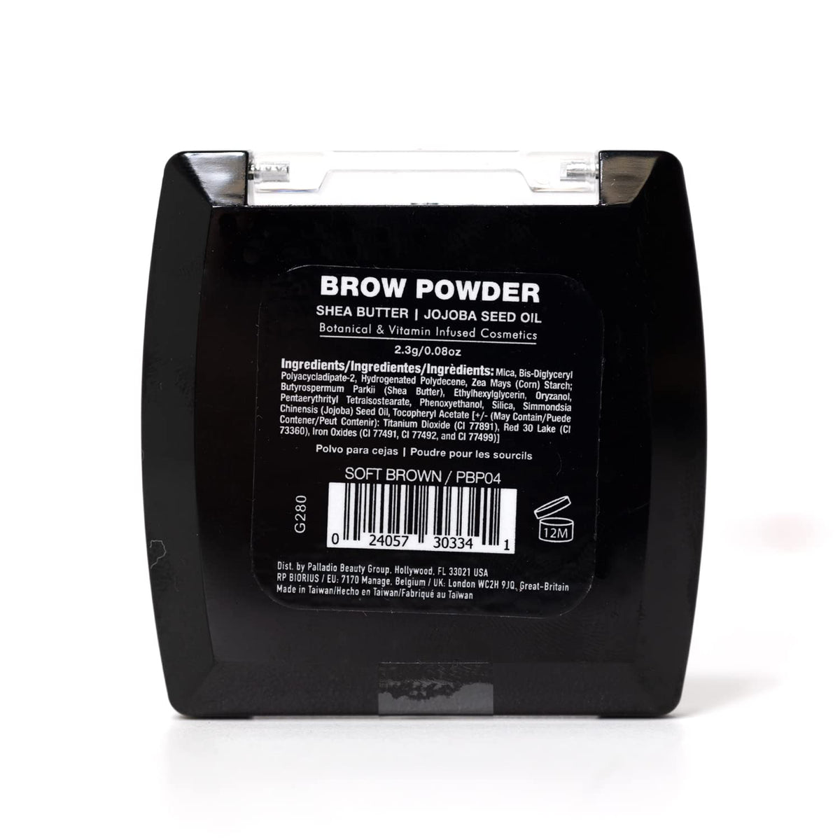 Palladio Brow Powder for Eyebrows, Soft and Natural Eyebrow Powder with Jojoba Oil & Shea Butter