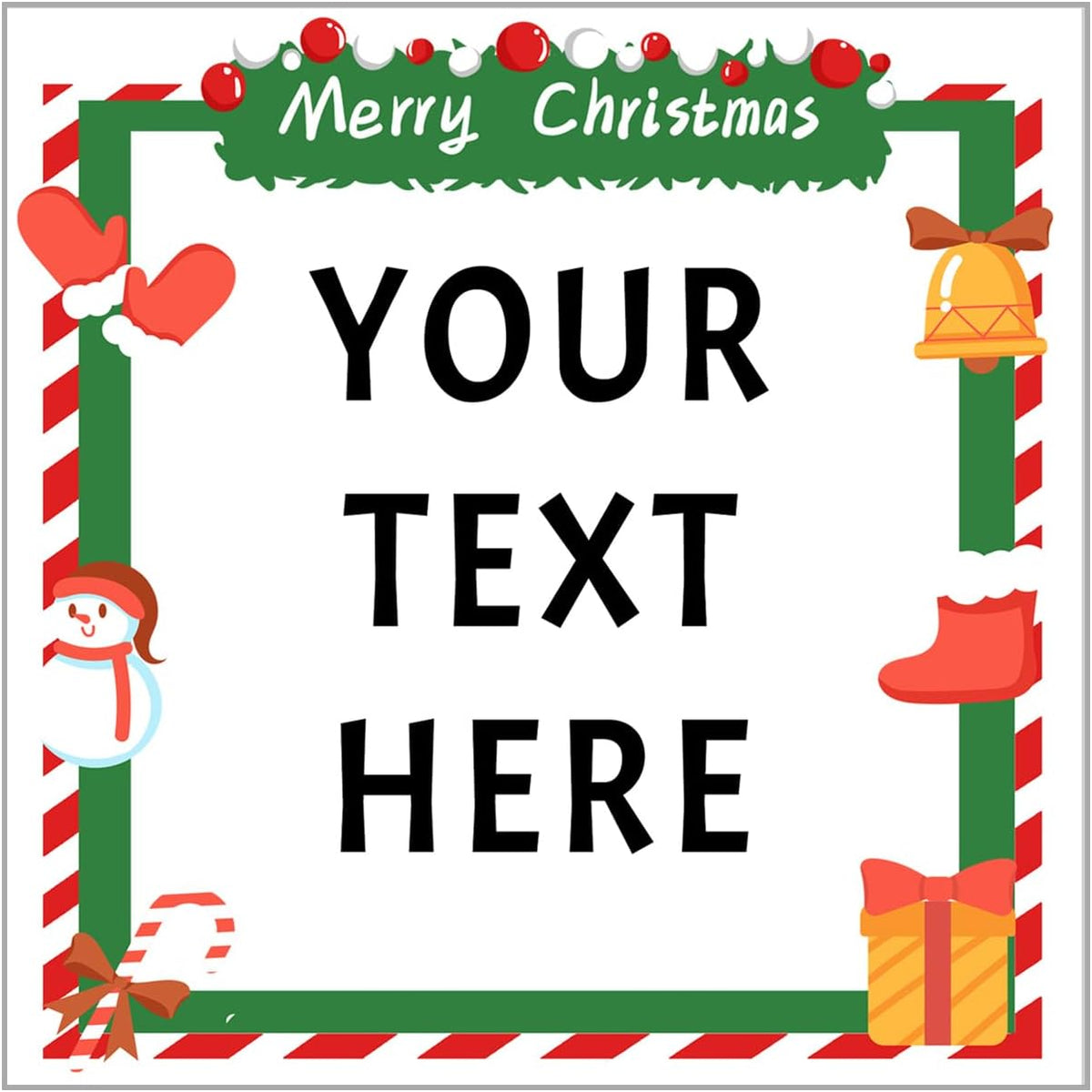 100-1000pcs Custom Stickers Merry Christmas Stickers Personalized Labels Adhesive Xmas Decorative