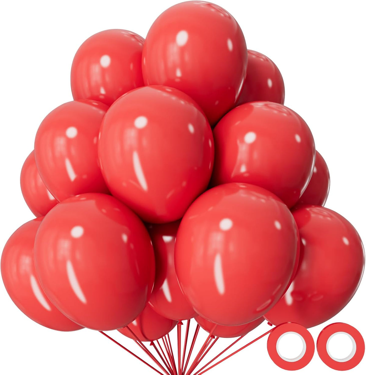 110pcs Coral Red Balloon 12 Inch, Coral Red Latex Balloons for Birthday Party Baby Shower