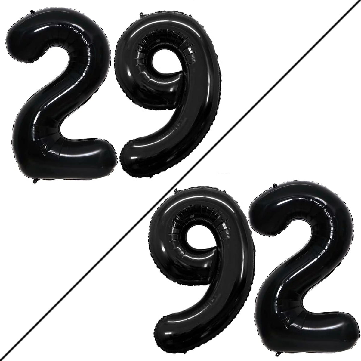 GOER Number 29 Balloons for 29th Birthday Party Decorations,42 Inch Jumbo Foil Helium 92 Balloons