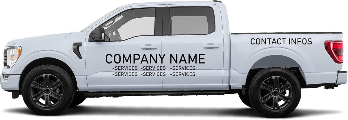 Custom Decals Stickers bussines Signs Lettering and Numbers Personalized Text for Crew cab Pickup