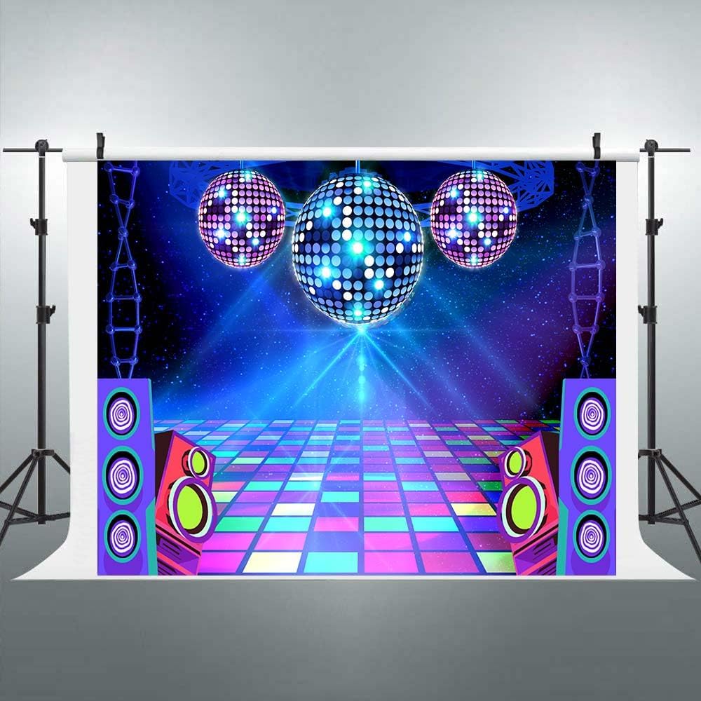 Dance Party Backdrop Retro 80s 90s Theme Stage Dance Ball Music Birthday Party Decoration DJ
