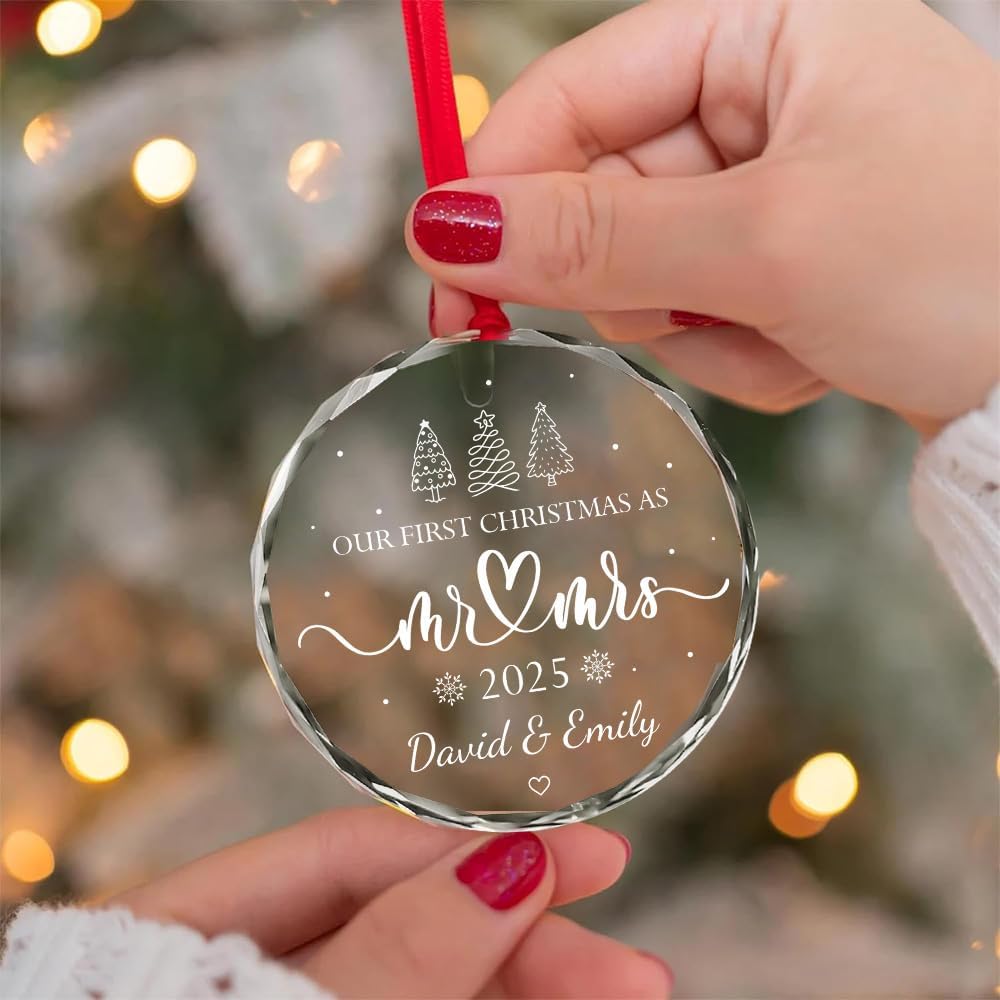 Personalized Wedding Christmas Ornaments - Mr And Mrs Gifts - Wedding Gift Ideas For Couples 2025