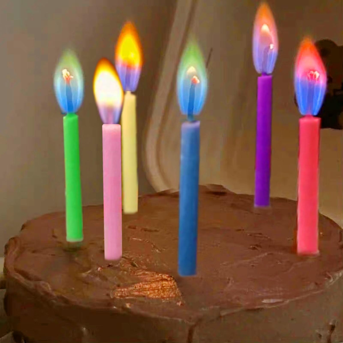 Colorflame Multicolor Birthday Cake Candles Happy Birthday Candles Colorful Candles Holders Party