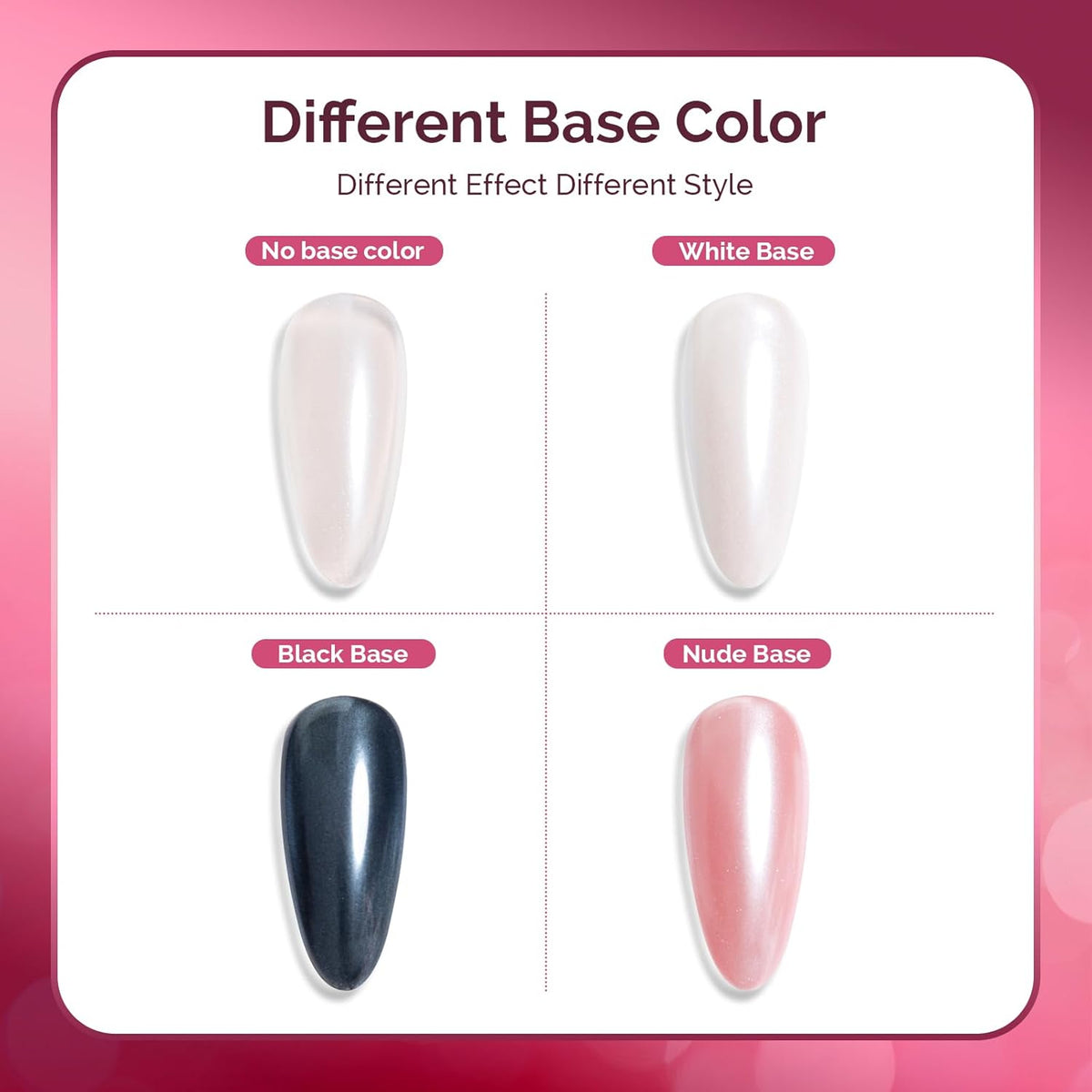 MelodySusie White Chrome Nail Powder for Gel Nails,Pearl Powder Mirror Effect Pigment Pearlescent