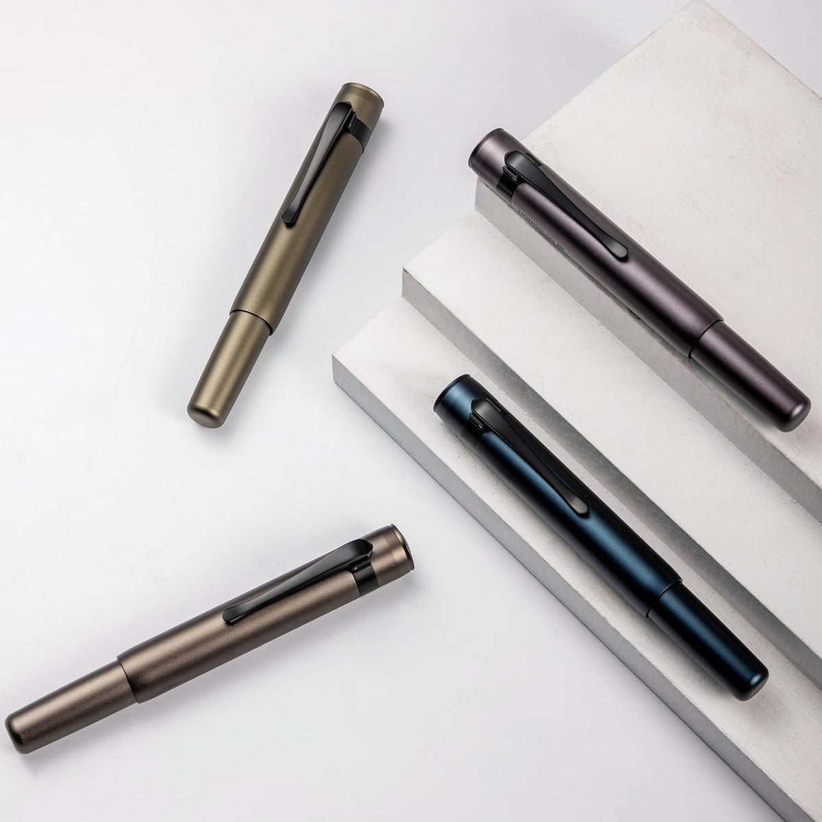 Hongdian M2 Black Forest Mini Rollerball Pen, Fine Point 0.5mm, Sleek Aluminium Pocket Pen with