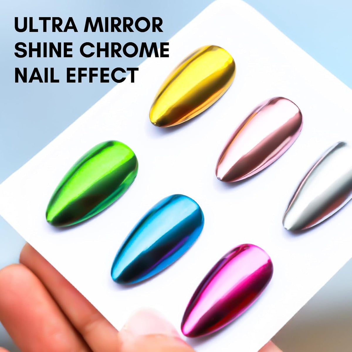 Makartt Gel Top Coat for Chrome Nail Powder - 15ml Clear No Wipe High Gloss Top Coat Gel Nail