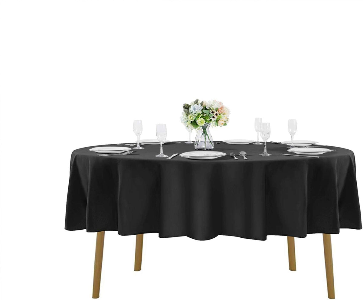 90 inch Round Tablecloth Washable Polyester Table Cloth Decorative Table Cover for Wedding Party